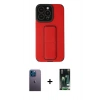 MARSİLYAN™- iPhone 13 Pro Max Kılıf Çekirdek Yansıma - Şeffaf 360 Full Body Arka Koruyucu + Neon Fosforlu Kamera Lens - MI