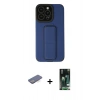 MARSİLYAN™- iPhone 13 Pro Max Kılıf Çekirdek Yansıma - Şeffaf 360 Full Body Arka Koruyucu + Renkli Kamera Lens Koruma Cam - MI