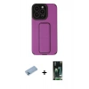 MARSİLYAN™- iPhone 13 Pro Max Kılıf Çekirdek Yansıma - Şeffaf 360 Full Body Arka Koruyucu + Shine Kamera Lens Koruma Cam - MI