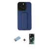 MARSİLYAN™- iPhone 13 Pro Max Kılıf Çekirdek Yansıma - Şeffaf 360 Full Body Arka Koruyucu + Shine Kamera Lens Koruma Cam - MI