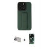 MARSİLYAN™- iPhone 13 Pro Max Kılıf Çekirdek Yansıma - Şeffaf 360 Full Body Arka Koruyucu + Rainbow Kamera Lens Koruma Cam - MR