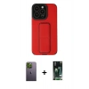 MARSİLYAN™- iPhone 13 Pro Max Kılıf Çekirdek Yansıma - Şeffaf 360 Full Body Arka Koruyucu + Neon Fosforlu Kamera Lens - YL