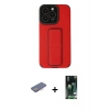 MARSİLYAN™- iPhone 13 Pro Max Kılıf Çekirdek Yansıma - Şeffaf 360 Full Body Arka Koruyucu + Renkli Kamera Lens Koruma Cam - PE