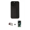 MARSİLYAN™- iPhone 13 Pro Max Kılıf Çekirdek Yansıma - Şeffaf 360 Full Body Arka Koruyucu + Rainbow Kamera Lens Koruma Cam - KI