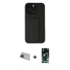 MARSİLYAN™- iPhone 13 Pro Max Kılıf Çekirdek Yansıma - Şeffaf 360 Full Body Arka Koruyucu + Rainbow Kamera Lens Koruma Cam - MI