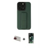 MARSİLYAN™- iPhone 13 Pro Max Kılıf Çekirdek Yansıma - Şeffaf 360 Full Body Arka Koruyucu + Rainbow Kamera Lens Koruma Cam - KI