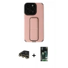 MARSİLYAN™- iPhone 13 Pro Max Kılıf Çekirdek Yansıma - Şeffaf 360 Full Body Arka Koruyucu + Raze Metal Kamera Lens - GD