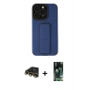 MARSİLYAN™- iPhone 13 Pro Max Kılıf Çekirdek Yansıma - Şeffaf 360 Full Body Arka Koruyucu + Raze Metal Kamera Lens - GD