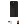 MARSİLYAN™- iPhone 13 Pro Max Kılıf Çekirdek Yansıma - Şeffaf Maxco Cam Ekran Koruyucu + Pers Alüminyum Kamera Lens - GI