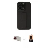 MARSİLYAN™- iPhone 13 Pro Max Kılıf Çekirdek Yansıma - Şeffaf Maxco Cam Ekran Koruyucu + Rainbow Kamera Lens Koruma Cam - KI