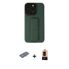 MARSİLYAN™- iPhone 13 Pro Max Kılıf Çekirdek Yansıma - Şeffaf Maxco Cam Ekran Koruyucu + Renkli Kamera Lens Koruma Cam - MI