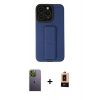 MARSİLYAN™- iPhone 13 Pro Max Kılıf Çekirdek Yansıma - Şeffaf Maxco Cam Ekran Koruyucu + Neon Fosforlu Kamera Lens - YL
