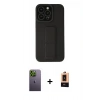 MARSİLYAN™- iPhone 13 Pro Max Kılıf Çekirdek Yansıma - Şeffaf Maxco Cam Ekran Koruyucu + Neon Fosforlu Kamera Lens - YL