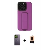 MARSİLYAN™- iPhone 13 Pro Max Kılıf Çekirdek Yansıma - Şeffaf Maxco Cam Ekran Koruyucu + Neon Fosforlu Kamera Lens - YL