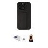 MARSİLYAN™- iPhone 13 Pro Max Kılıf Çekirdek Yansıma - Şeffaf Maxco Cam Ekran Koruyucu + Pers Alüminyum Kamera Lens - LT