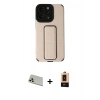 MARSİLYAN™- iPhone 13 Pro Max Kılıf Çekirdek Yansıma - Şeffaf Maxco Cam Ekran Koruyucu + Rainbow Kamera Lens Koruma Cam - REGD