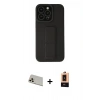 MARSİLYAN™- iPhone 13 Pro Max Kılıf Çekirdek Yansıma - Şeffaf Maxco Cam Ekran Koruyucu + Rainbow Kamera Lens Koruma Cam - REGD