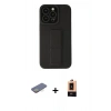 MARSİLYAN™- iPhone 13 Pro Max Kılıf Çekirdek Yansıma - Şeffaf Maxco Cam Ekran Koruyucu + Renkli Kamera Lens Koruma Cam - SI
