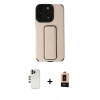 MARSİLYAN™- iPhone 13 Pro Max Kılıf Çekirdek Yansıma - Şeffaf Maxco Cam Ekran Koruyucu + Shine Kamera Lens - GD