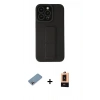 MARSİLYAN™- iPhone 13 Pro Max Kılıf Çekirdek Yansıma - Şeffaf Maxco Cam Ekran Koruyucu + Shine Kamera Lens Koruma Cam - GI