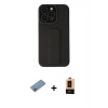 MARSİLYAN™- iPhone 13 Pro Max Kılıf Çekirdek Yansıma - Şeffaf Maxco Cam Ekran Koruyucu + Shine Kamera Lens Koruma Cam - PE
