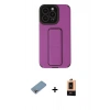 MARSİLYAN™- iPhone 13 Pro Max Kılıf Çekirdek Yansıma - Şeffaf Maxco Cam Ekran Koruyucu + Shine Kamera Lens Koruma Cam - GI