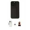 MARSİLYAN™- iPhone 13 Pro Max Kılıf Çekirdek Yansıma - Şeffaf Maxco Cam Ekran Koruyucu + Shine Kamera Lens - GD