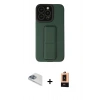 MARSİLYAN™- iPhone 13 Pro Max Kılıf Çekirdek Yansıma - Şeffaf Maxco Cam Ekran Koruyucu + Sierra Blue Pers Alüminyum Kamera Lens