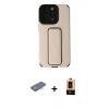 MARSİLYAN™- iPhone 13 Pro Max Kılıf Çekirdek Yansıma - Şeffaf Maxco Cam Ekran Koruyucu + Turuncu Renkli Kamera Lens Koruma Cam