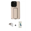 MARSİLYAN™- iPhone 13 Pro Max Kılıf Çekirdek Yansıma - Şeffaf Pasifik Cam Ekran Koruyucu + Pers Alüminyum Kamera Lens - GD