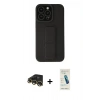 MARSİLYAN™- iPhone 13 Pro Max Kılıf Çekirdek Yansıma - Şeffaf Pasifik Cam Ekran Koruyucu + Gold Raze Metal Kamera Lens