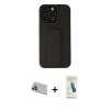 MARSİLYAN™- iPhone 13 Pro Max Kılıf Çekirdek Yansıma - Şeffaf Pasifik Cam Ekran Koruyucu + Rainbow Kamera Lens Koruma Cam - MR
