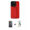 MARSİLYAN™- iPhone 13 Pro Max Kılıf Çekirdek Yansıma - Şeffaf Pasifik Cam Ekran Koruyucu + Neon Fosforlu Kamera Lens - YL