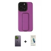MARSİLYAN™- iPhone 13 Pro Max Kılıf Çekirdek Yansıma - Şeffaf Pasifik Cam Ekran Koruyucu + Neon Fosforlu Kamera Lens - YL