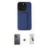MARSİLYAN™- iPhone 13 Pro Max Kılıf Çekirdek Yansıma - Şeffaf Pasifik Cam Ekran Koruyucu + Neon Fosforlu Kamera Lens - YL
