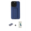 MARSİLYAN™- iPhone 13 Pro Max Kılıf Çekirdek Yansıma - Şeffaf Pasifik Cam Ekran Koruyucu + Renkli Kamera Lens Koruma Cam - PE