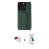 MARSİLYAN™- iPhone 13 Pro Max Kılıf Çekirdek Yansıma - Şeffaf Pasifik Cam Ekran Koruyucu + Pers Alüminyum Kamera Lens - KI