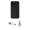 MARSİLYAN™- iPhone 13 Pro Max Kılıf Çekirdek Yansıma - Şeffaf Pasifik Cam Ekran Koruyucu + Pers Alüminyum Kamera Lens - GI