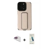 MARSİLYAN™- iPhone 13 Pro Max Kılıf Çekirdek Yansıma - Şeffaf Pasifik Cam Ekran Koruyucu + Pers Alüminyum Kamera Lens - GI