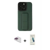 MARSİLYAN™- iPhone 13 Pro Max Kılıf Çekirdek Yansıma - Şeffaf Pasifik Cam Ekran Koruyucu + Pers Alüminyum Kamera Lens - GI
