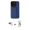 MARSİLYAN™- iPhone 13 Pro Max Kılıf Çekirdek Yansıma - Şeffaf Pasifik Cam Ekran Koruyucu + Pers Alüminyum Kamera Lens - LT