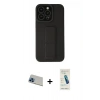 MARSİLYAN™- iPhone 13 Pro Max Kılıf Çekirdek Yansıma - Şeffaf Pasifik Cam Ekran Koruyucu + Rainbow Kamera Lens Koruma Cam - MI