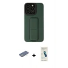 MARSİLYAN™- iPhone 13 Pro Max Kılıf Çekirdek Yansıma - Şeffaf Pasifik Cam Ekran Koruyucu + Renkli Kamera Lens Koruma Cam - YL