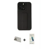 MARSİLYAN™- iPhone 13 Pro Max Kılıf Çekirdek Yansıma - Şeffaf Pasifik Cam Ekran Koruyucu + Rainbow Kamera Lens Koruma Cam - REGD