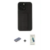 MARSİLYAN™- iPhone 13 Pro Max Kılıf Çekirdek Yansıma - Şeffaf Pasifik Cam Ekran Koruyucu + Sarı Renkli Kamera Lens Koruma Cam