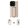 MARSİLYAN™- iPhone 13 Pro Max Kılıf Çekirdek Yansıma - Şeffaf Pasifik Cam Ekran Koruyucu + Shine Kamera Lens - GD