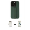 MARSİLYAN™- iPhone 13 Pro Max Kılıf Çekirdek Yansıma - Şeffaf Pasifik Cam Ekran Koruyucu + Shine Kamera Lens - GD