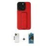 MARSİLYAN™- iPhone 13 Pro Max Kılıf Çekirdek Yansıma - Siyah 18D Cam Ekran Koruyucu + Shine Kamera Lens - GD