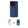MARSİLYAN™- iPhone 13 Pro Max Kılıf Çekirdek Yansıma - Siyah 18D Cam Ekran Koruyucu + Shine Kamera Lens - GD