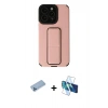 MARSİLYAN™- iPhone 13 Pro Max Kılıf Çekirdek Yansıma - Siyah 3D Antistatik Cam Ekran Koruyucu + Shine Kamera Lens Koruma Cam - MI